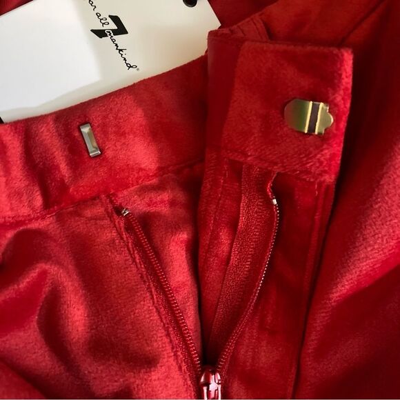 NWT 7 For All Mankind Velour Velvet Bootcut Pants Size 8 High Rise Tuxedo - Picture 8 of 8